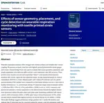 Effects of sensor geometry, placement, and cycle detection on wearable respiration monitoring with textile printed strain sensors